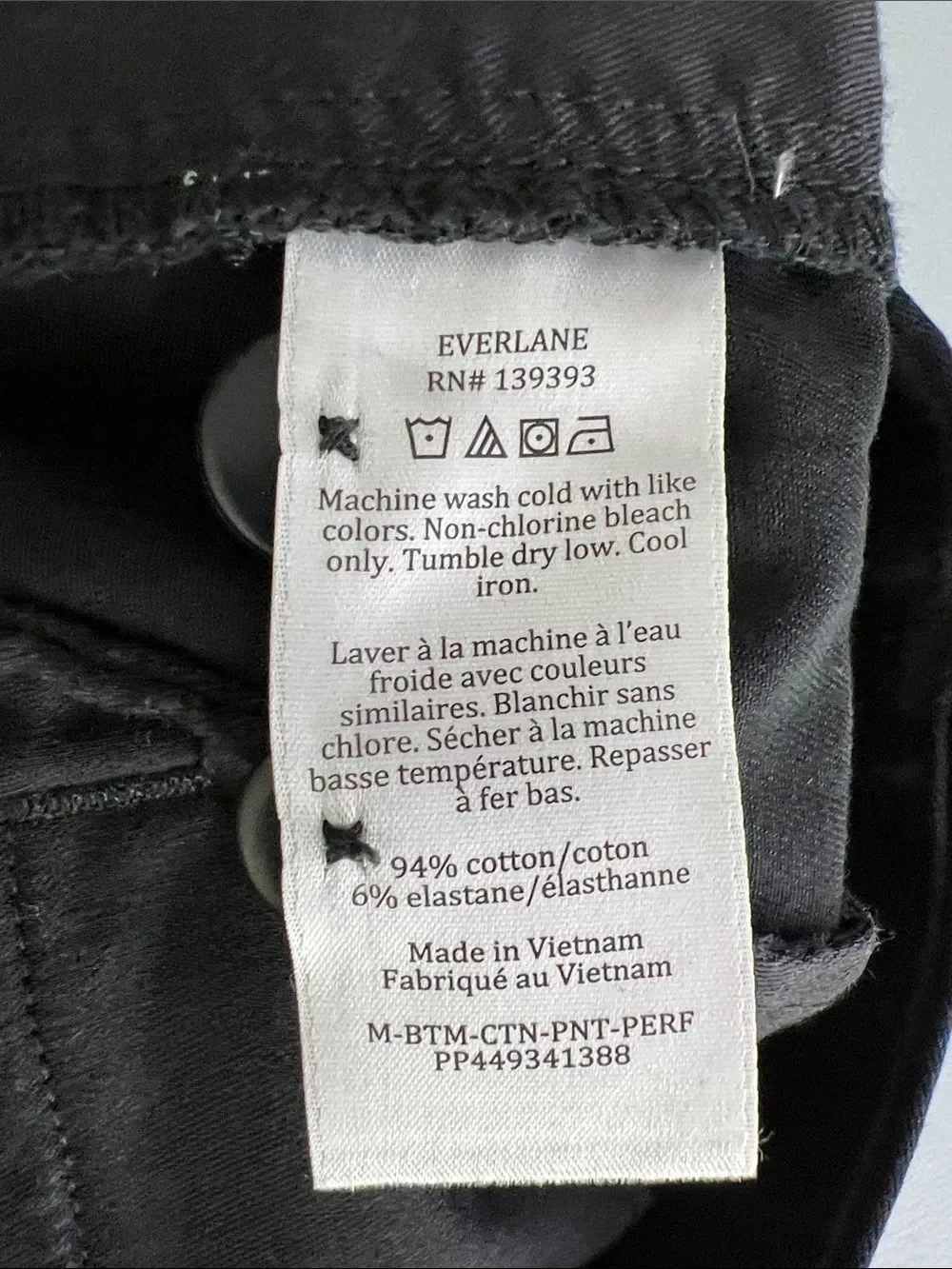 New Everlane THE PERFORMANCE CHINO Slim Fit in Black Size 28 X 34